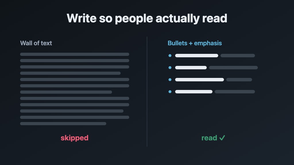 Concise writing for humans and non-humans