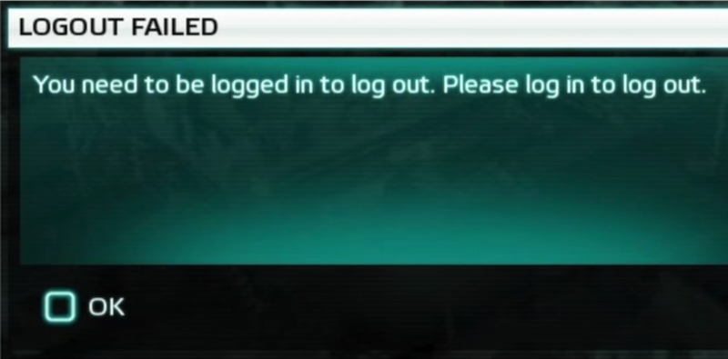A login screen that helpfully suggests both "Log out" and "Log in" — the kind of UI only a team that never uses its own product could ship.